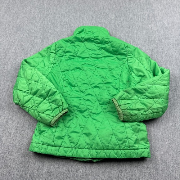 Patagonia Jacket Girls XS 5/6 Green Nano Puffer Full Zip Primaloft Mock Neck - Picture 16 of 16